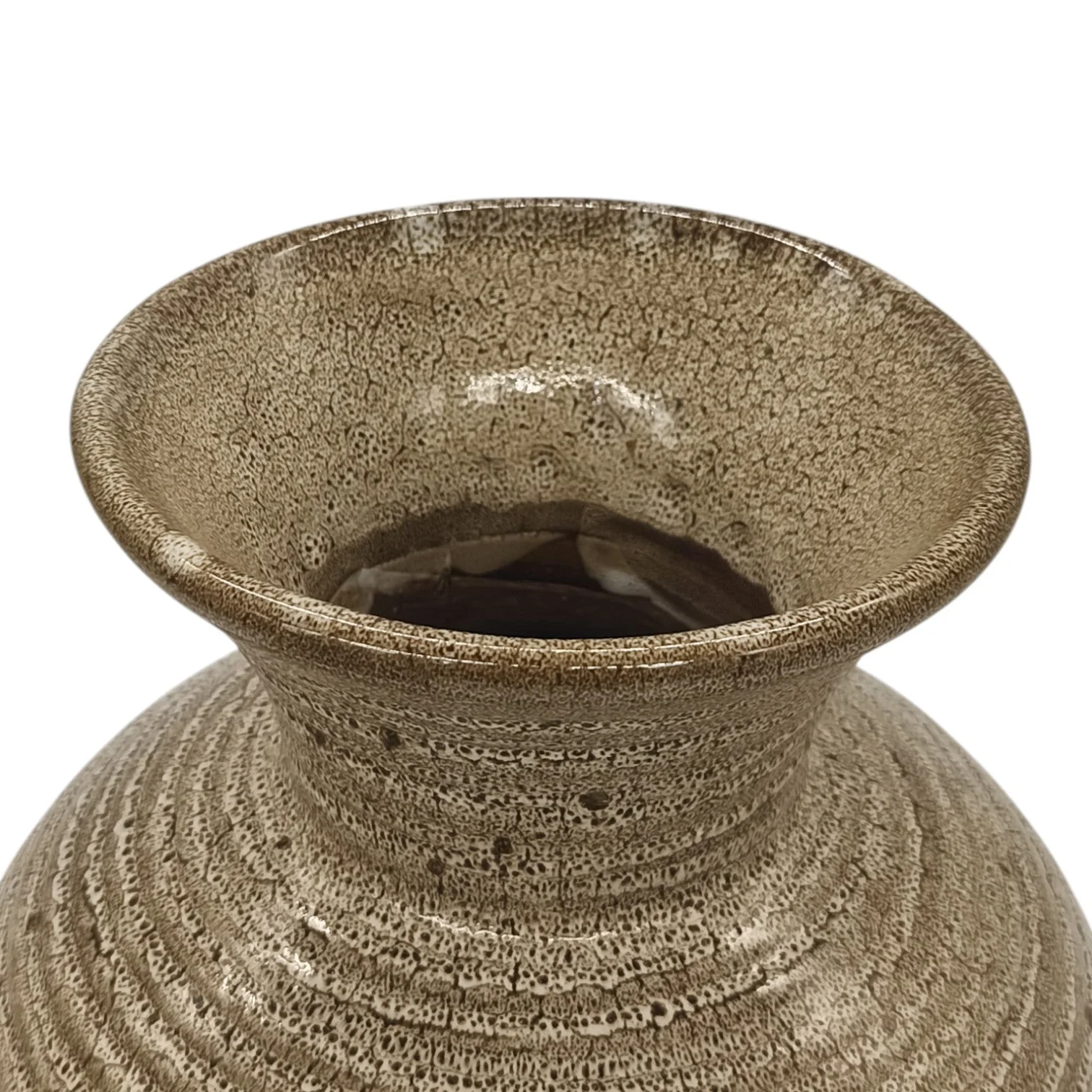 AKDC Ceramic Flower Vase Design and Unique Shapes,Vase for Bedroom, Living Room, Office & Kitchen-24cmX15cm-Brown - Image 4
