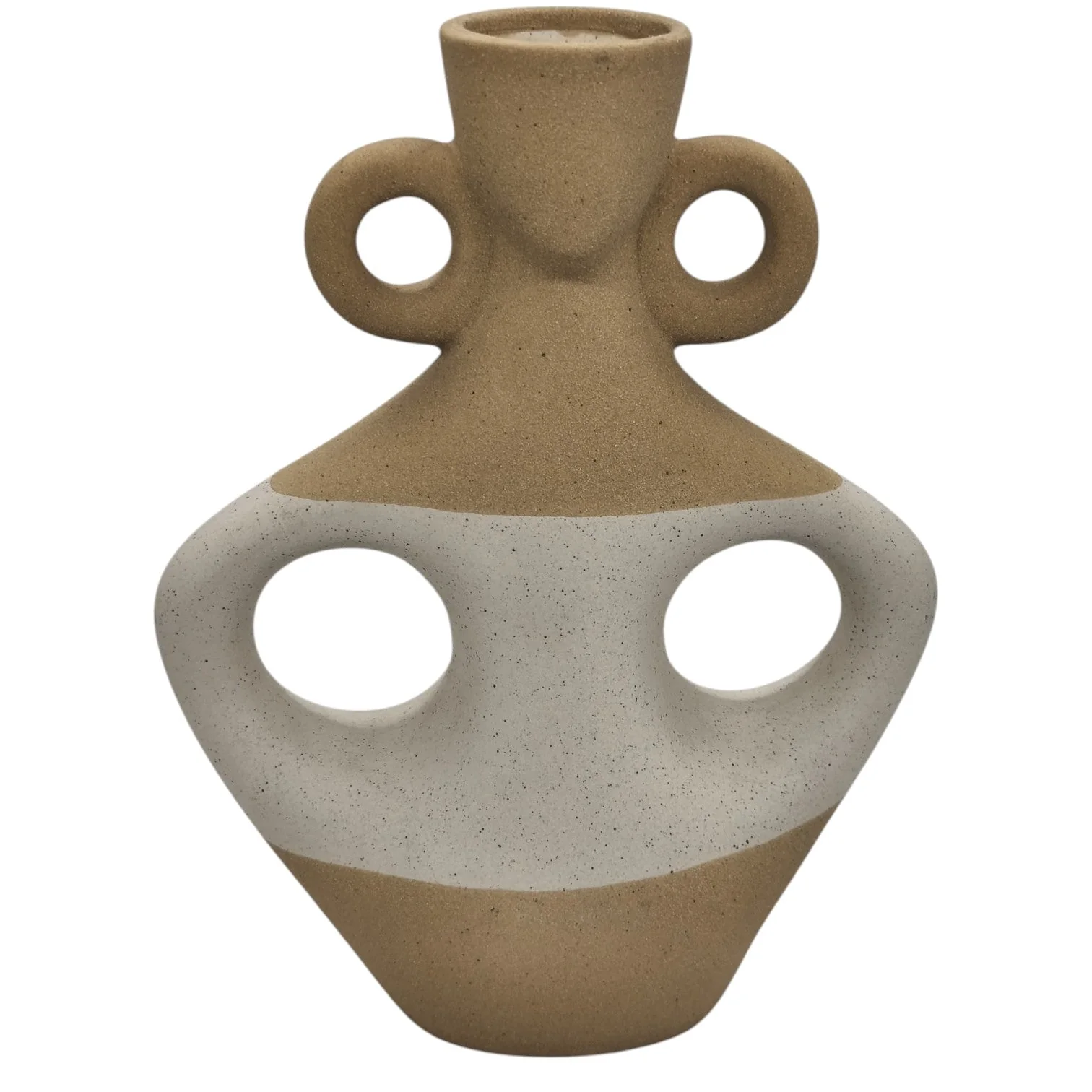 AKDC Ceramic Flower Vase for Entryway Living Room Bedroom Dining Table Centerpiece Office Home Décor-23cmX5cm