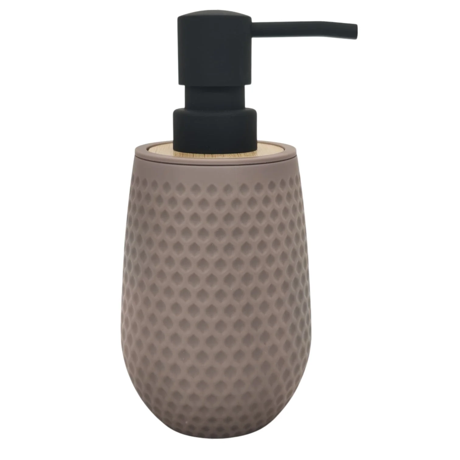 AKDC Ceramic Liquid Soap Dispenser for Bathroom & Kitchen Sink, Dish Soap Dispenser With Easy-to-Press Pump -350ML-Gray&Black