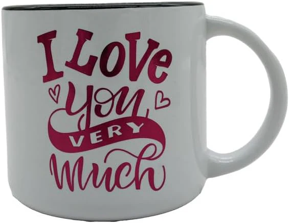 AKDC Ceramic Mug 10311 White/Pink 400ml