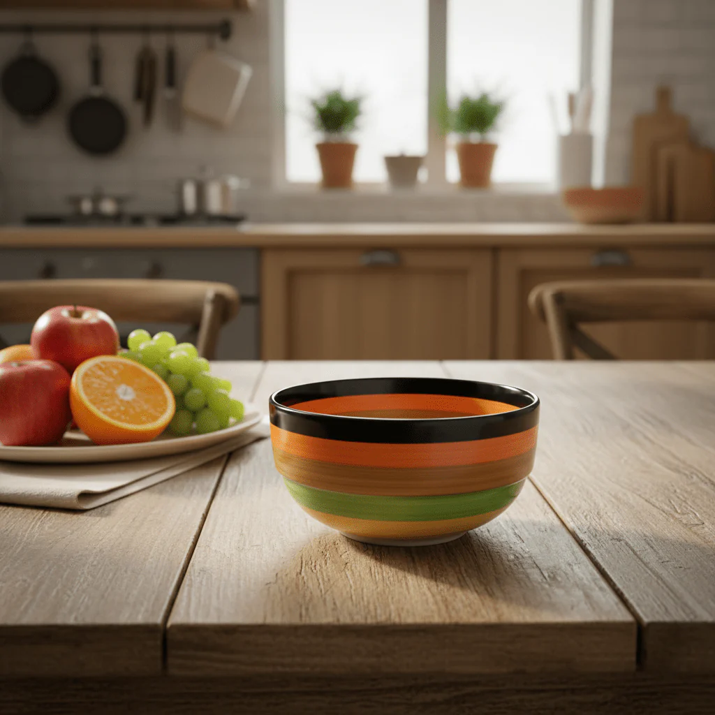 AKDC Ceramic Rainbow Bowl-16cmX7cm-Multicolor - Image 2