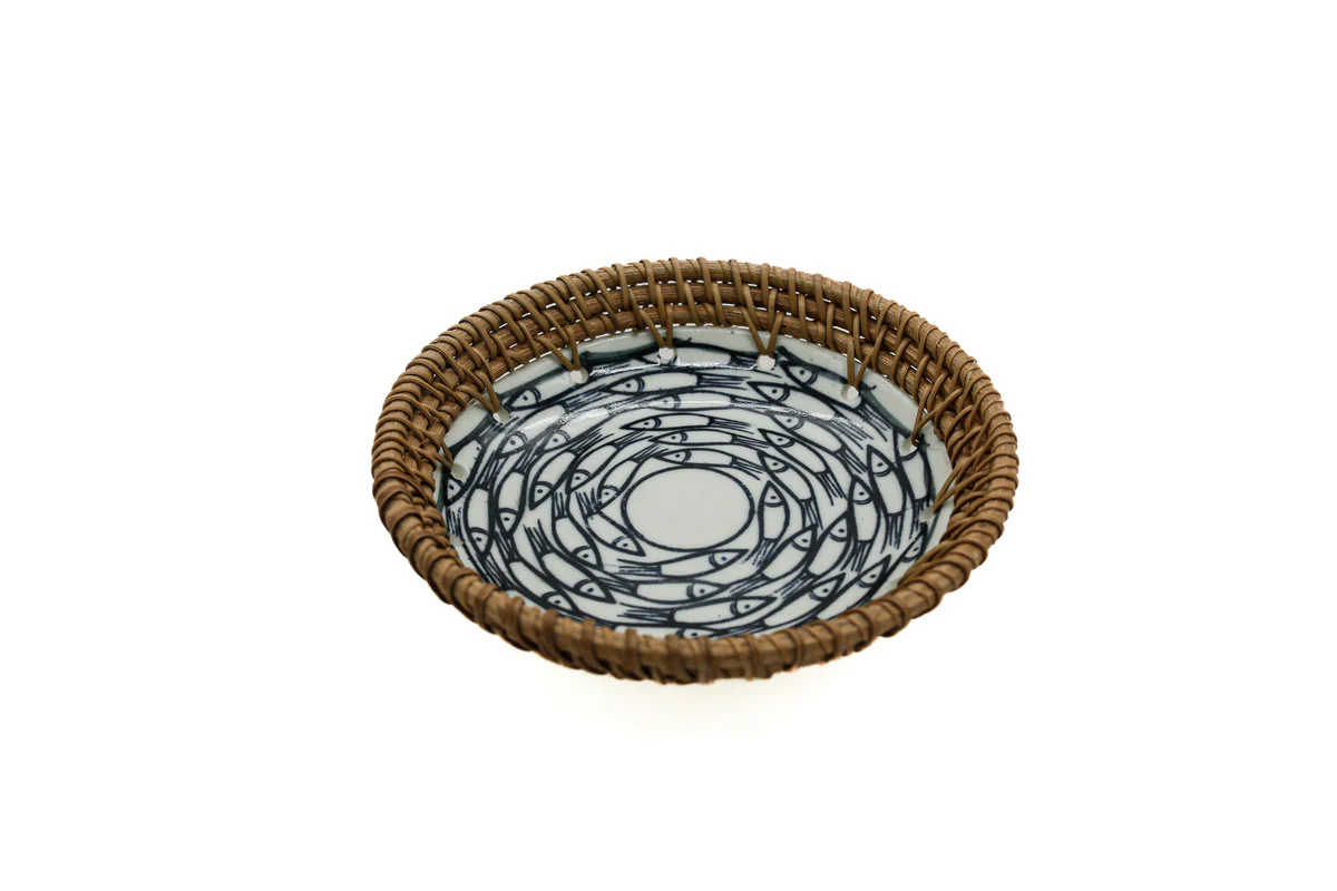 AKDC-Ceramic Rattan Dish 15Cm Small RT004