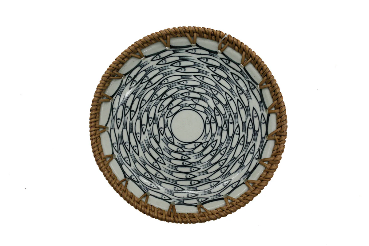 AKDC-Ceramic Rattan Dish 25Cm Large Rt004 - Image 2