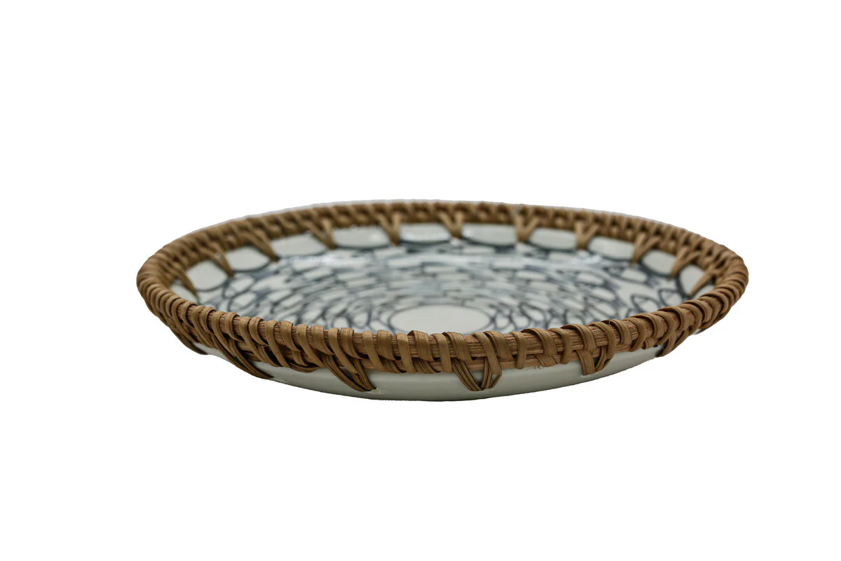 AKDC-Ceramic Rattan Dish 25Cm Large Rt004 - Image 3