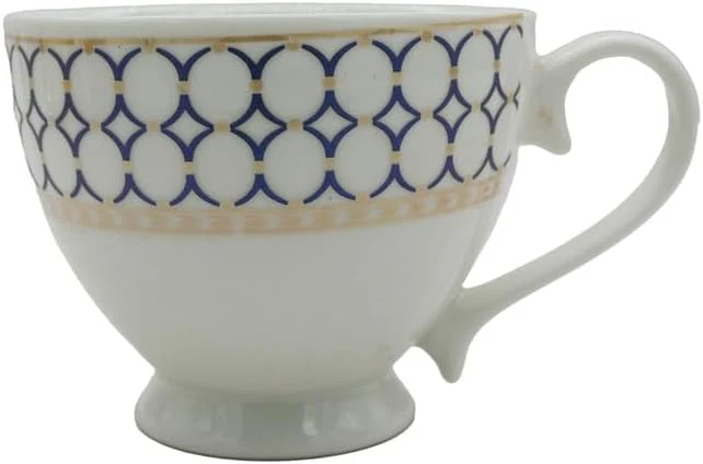 AKDC Ceramic Soup Mug 79475 White/Blue