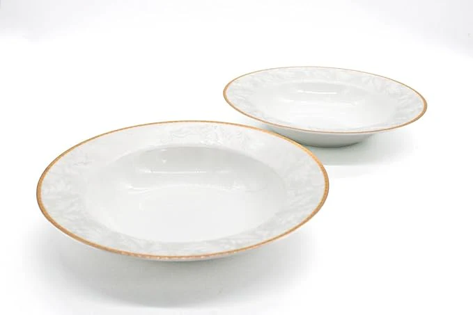 AKDC Ceramic Soup Plate 9inch set of 2 Multicolor