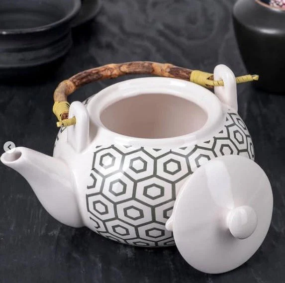 AKDC Ceramic Tea Pot Coffee Tea Serving With Lid-700ml - Image 2