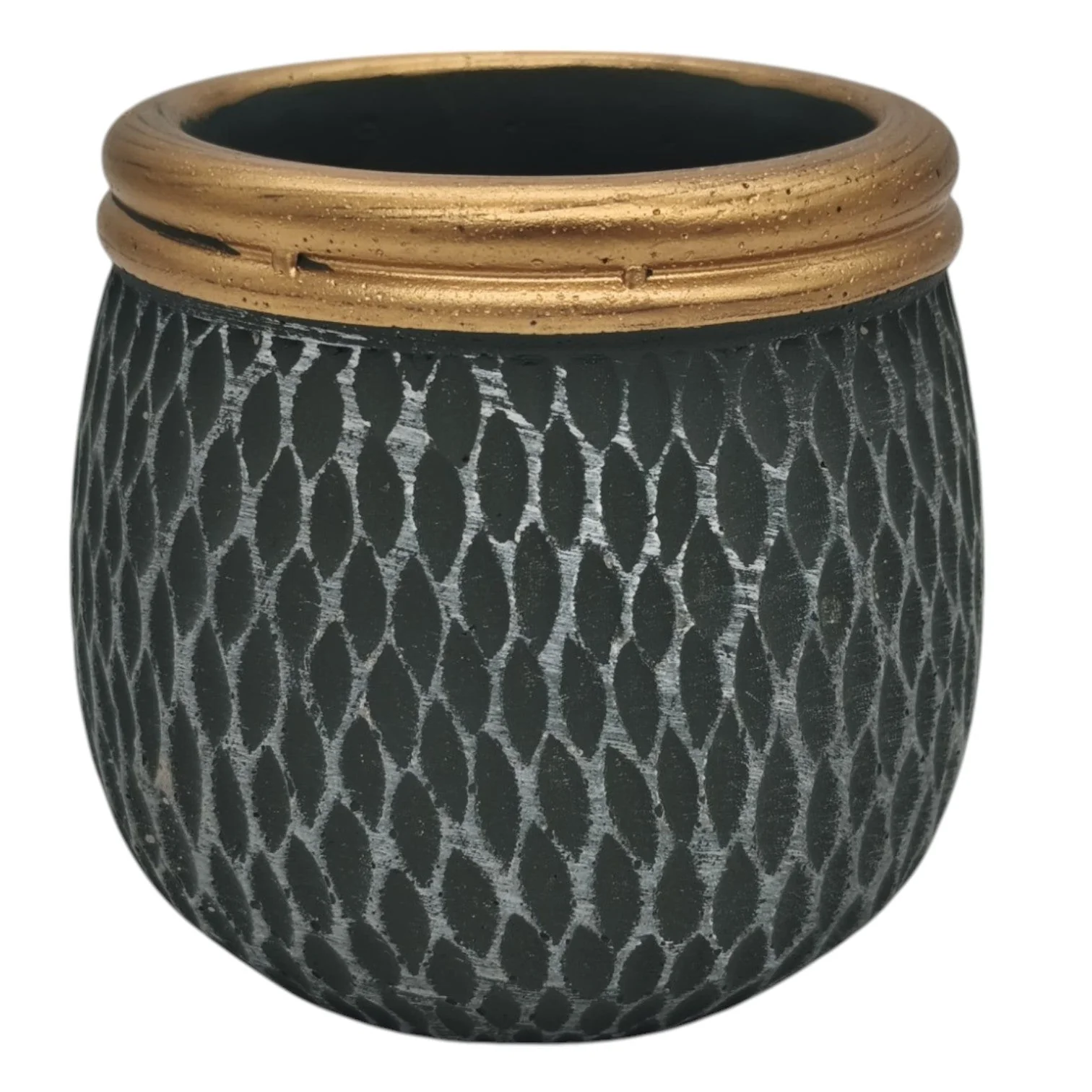 AKDC Ceramic Vase Home Décor Accents Table 9cmX9cm-Green&Gold