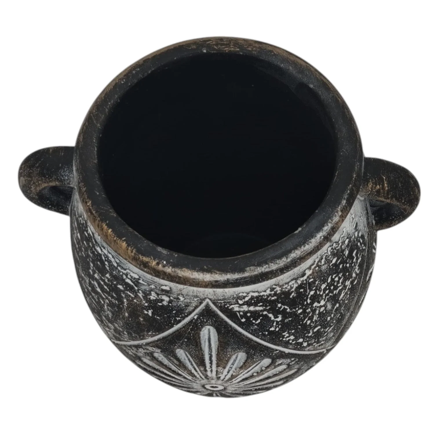 AKDC Ceramic Vase Home Décor Accents Table With Handle-14cmX10cm-Black - Image 3