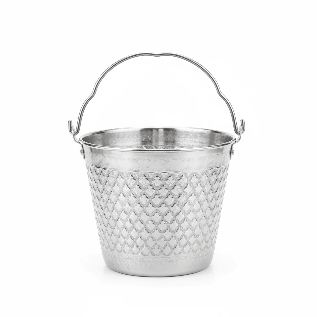 AKDC Classic Aluminium Ice Bucket – 2L Silver Finish