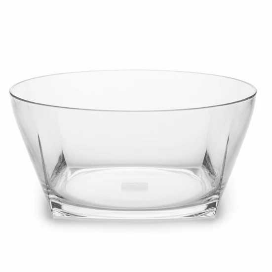 AKDC Classic Round Clear Acrylic Salad Bowl for Everyday Dining, Parties and Serving – Spacious and Durable 25 × 12 cm