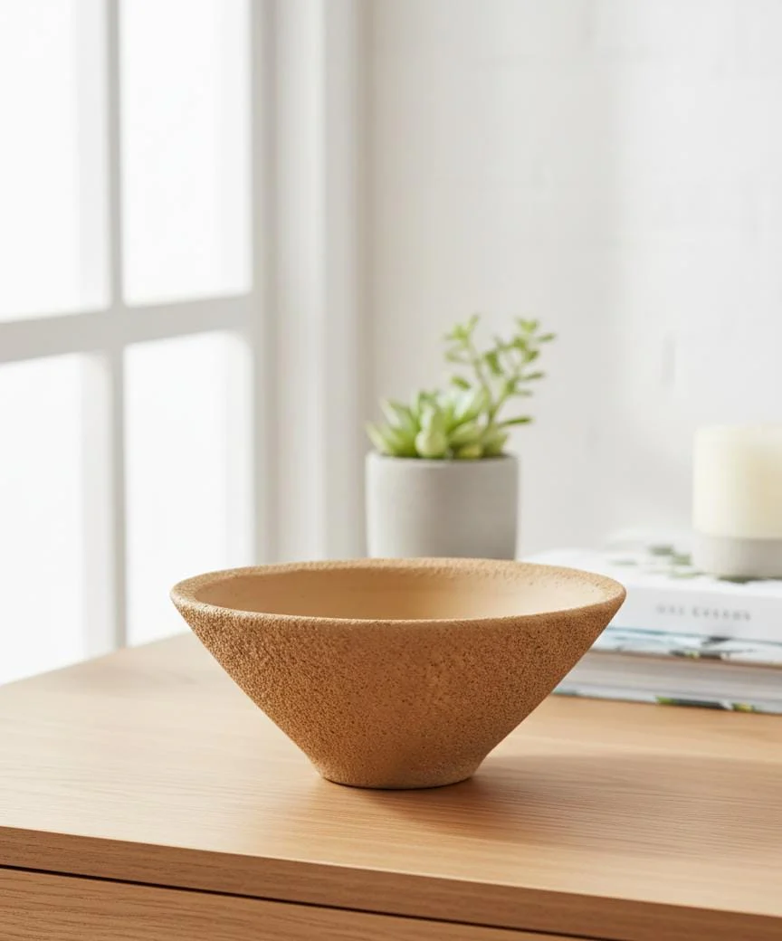 AKDC Clay Plant Pot – Sand Tone – 9×21 cm – Artistic Unique Shape - Image 2