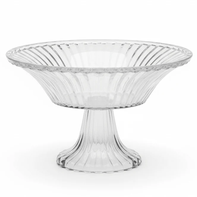 AKDC Compact Acrylic Footed Candy Bowl, Elegant Clear Treat Bowl for Desserts & Chocolates – 24 × 13 cm
