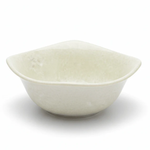 AKDC Melamine Cream Speckled Square Bowl Deep Serving Bowl for Soups, Salads and Snacks – 14 cm
