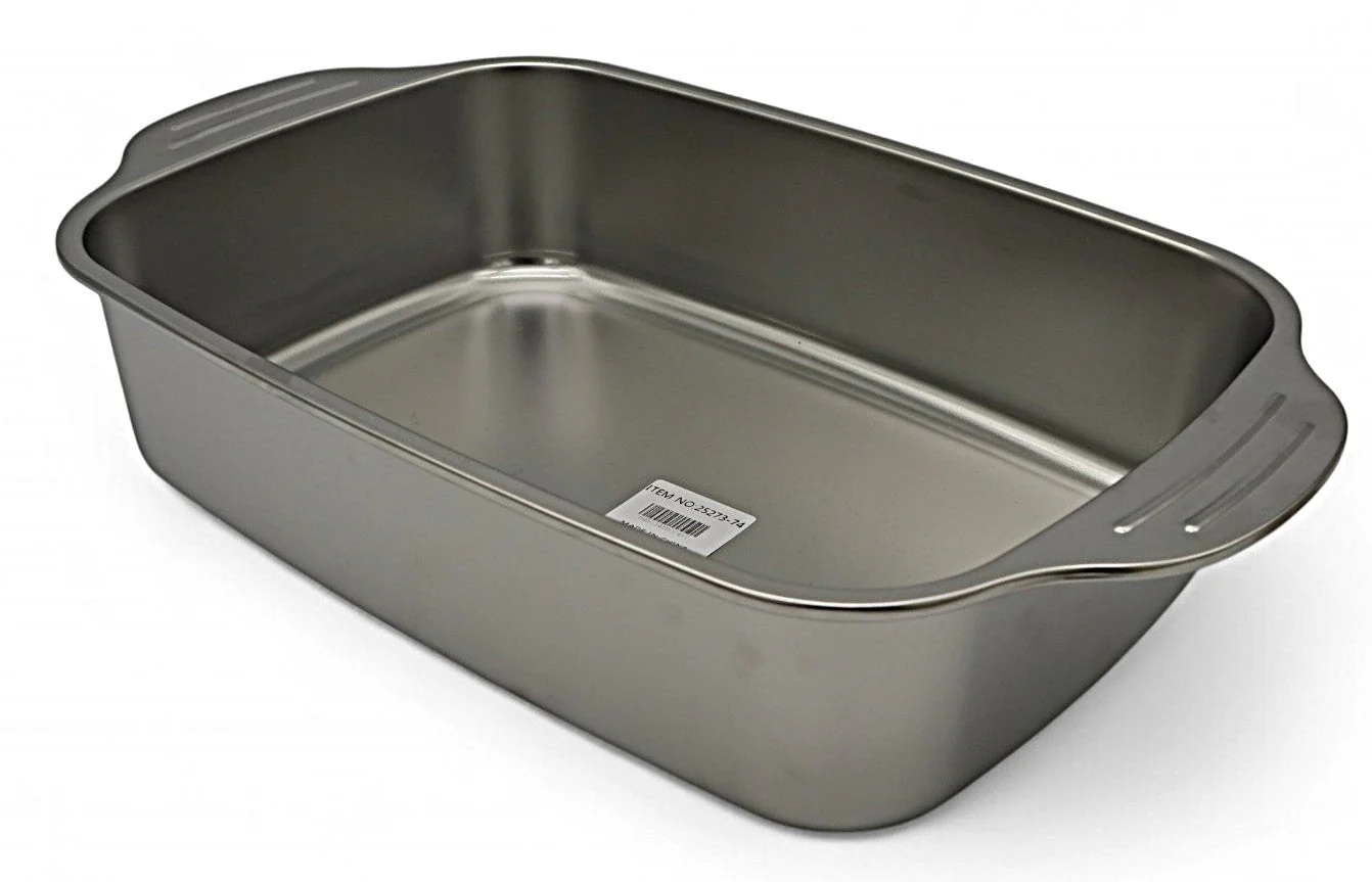 AKDC Deep Stainless Steel Baking Tray – 41×24×9 cm, Heavy-Duty Kitchen Essential