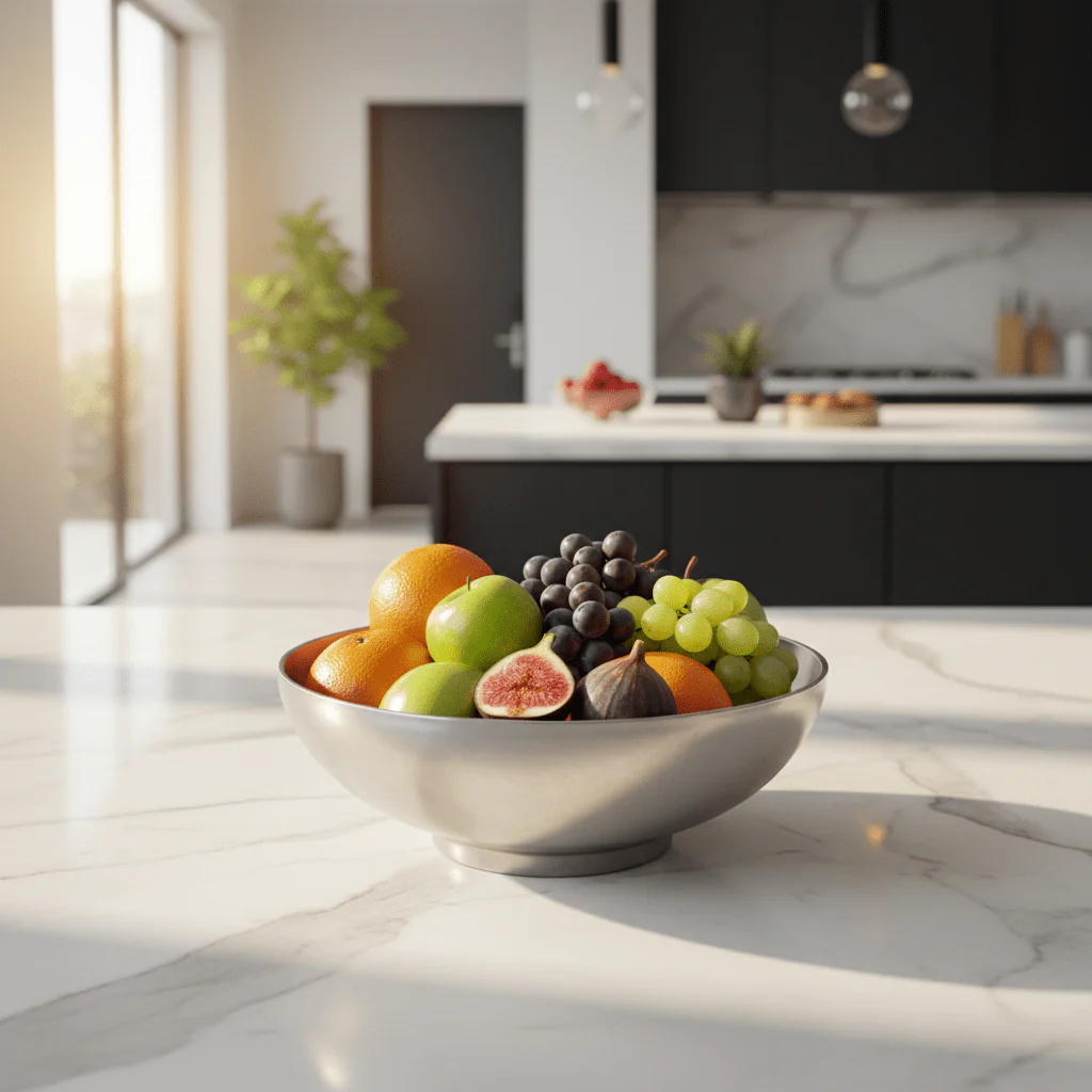 AKDC Double Wall Steel Fruit Bowl – 24cm × 7cm - Image 2