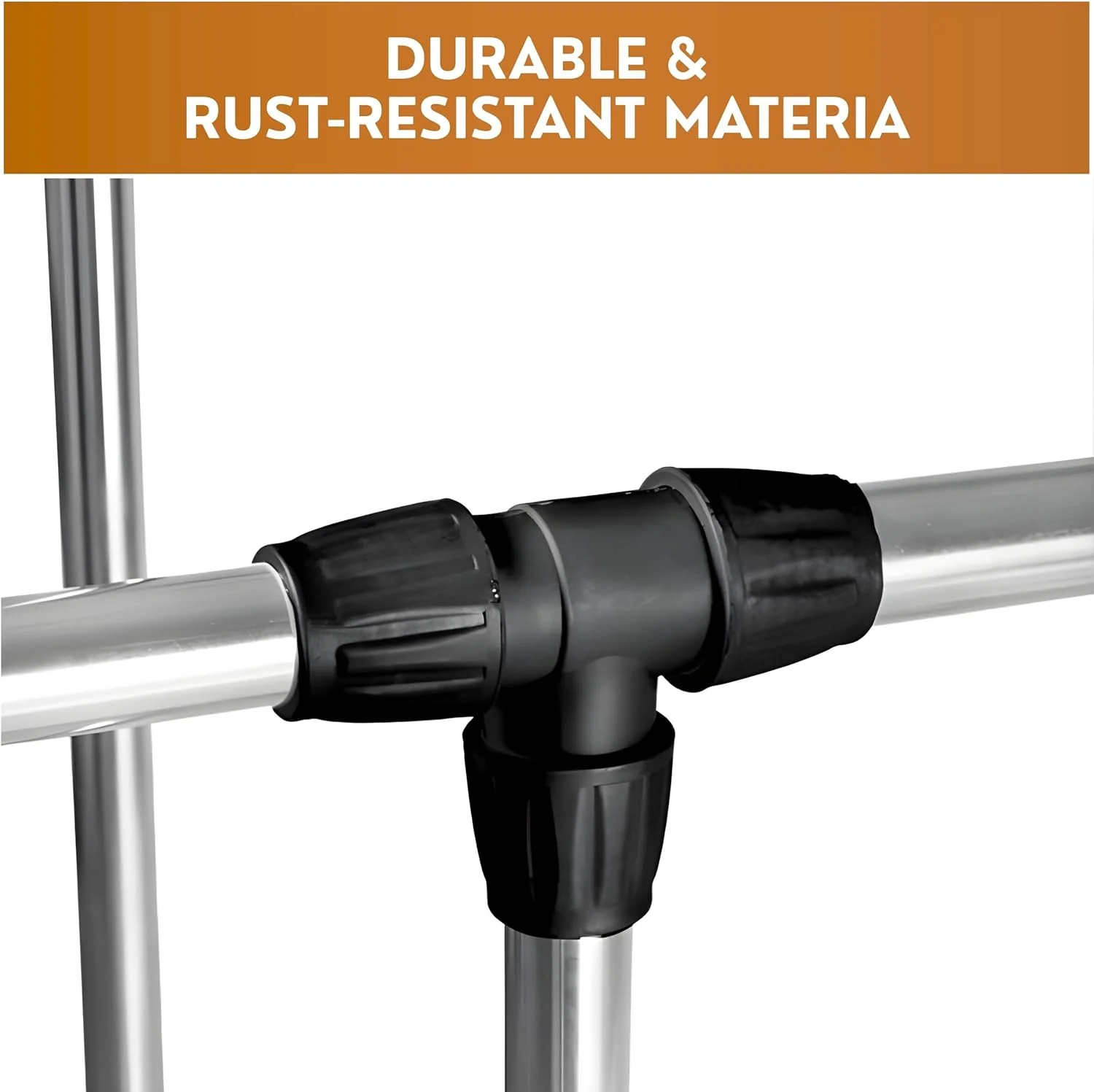 Leostar Double Garment Rack CD-1264 | Adjustable Height | Double Rail | With Wheels 82*42*92 CM - Image 5