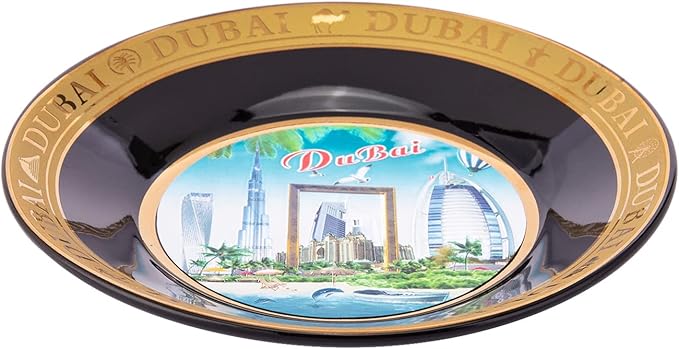 AKDC Dubai Souvenir Plate 11Cm X 11Cm X 1Cm Multi-Colour - Image 2