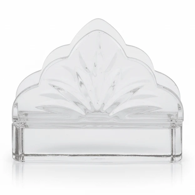 AKDC Elegant Glass Napkin Holder – Premium Decorative Tabletop Tissue Stand for Dining & Home Décor 10×12 cm