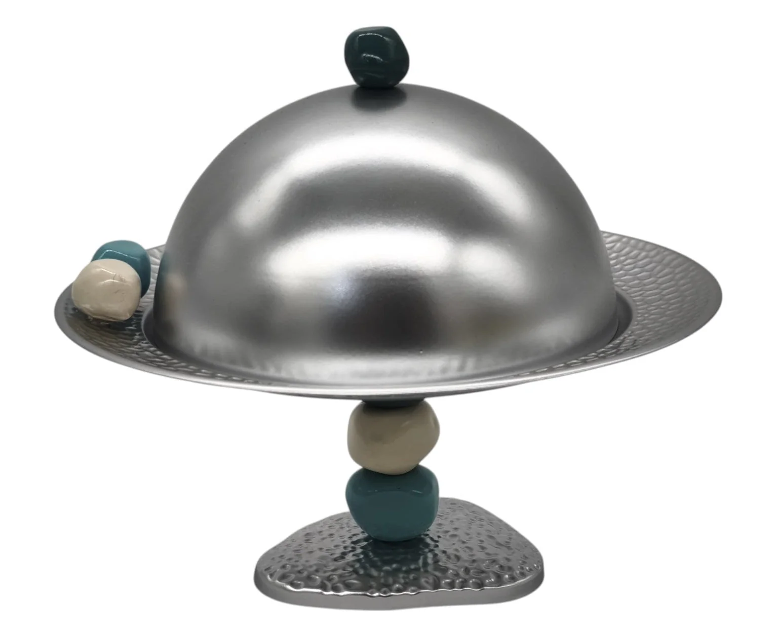 AKDC Metal Footed Candy Tray with Dome 22cm*22cm*20cm