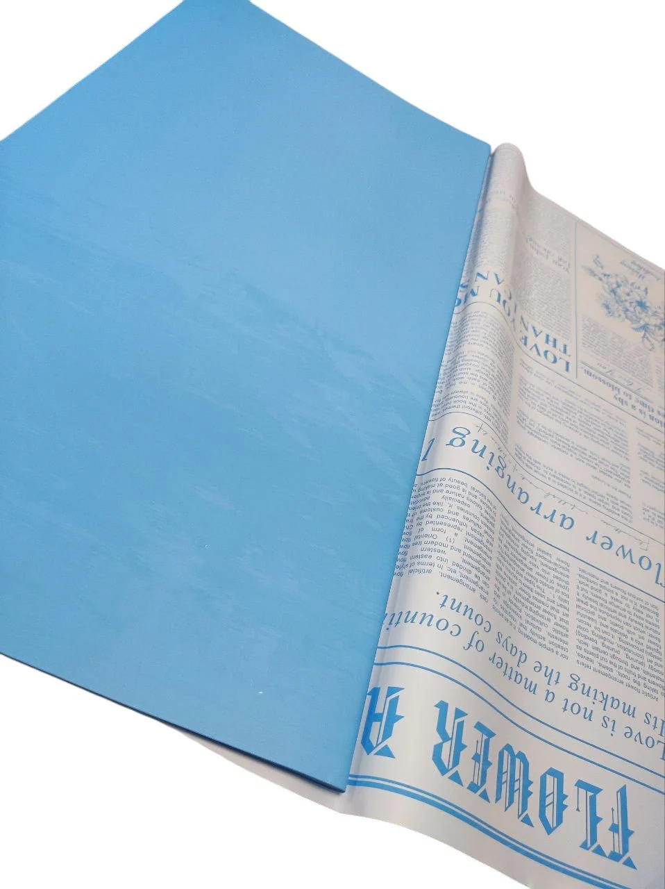 AKDC Gift Wrapping Plastic Cover, Floral Bouquet Cover, Flat Sheet, Gift Packaging Wrap, Bulk Packing Cover for Event and Party Supplies DIY Gift 20 Sheets-57.5cmX58cm (Blue) - Image 4