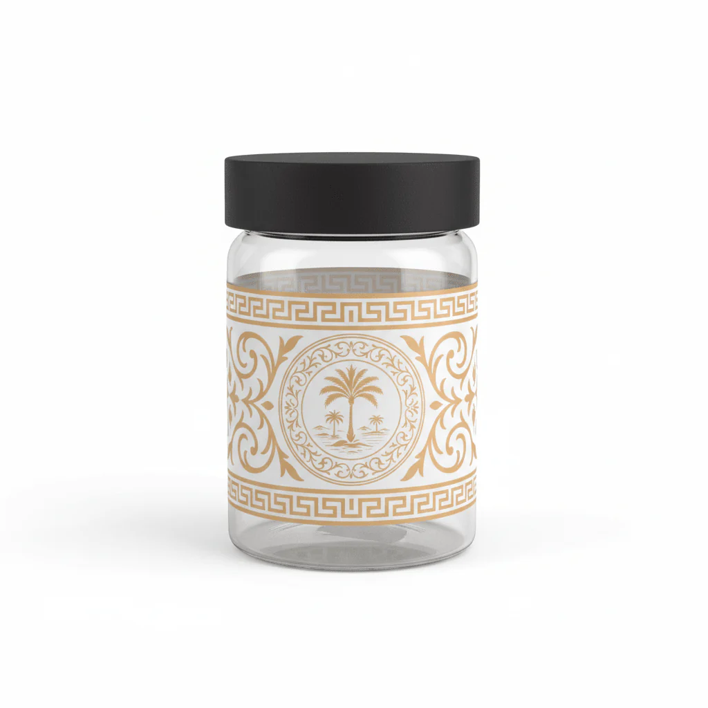 AKDC Glass Jar Round With Bamboo Lid-900ml