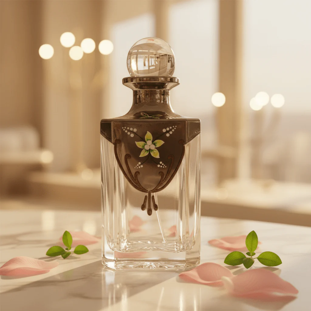 AKDC glass perfume bottle 200ml refillable fragrance container simple elegant design - Image 2