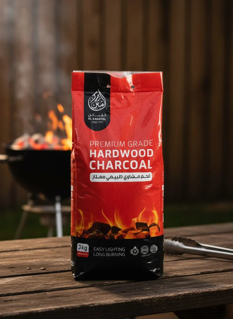 AKDC Hardwood Charcoal 3 kg | 100% Natural Lump Charcoal | Fast Ignition & Long-Lasting Heat for BBQ, Grills & Campfires