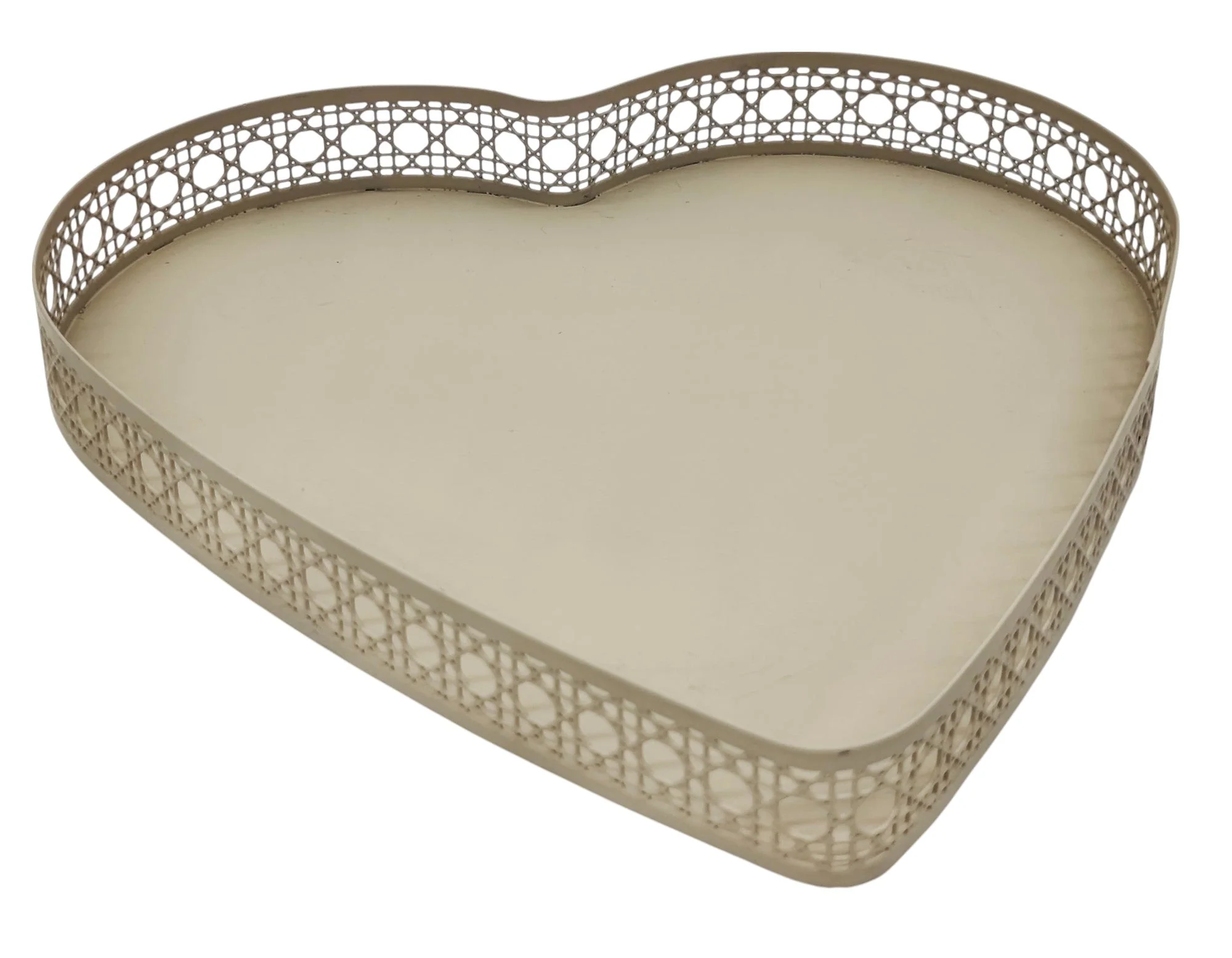 AKDC Heart Metal Candy Tray 20cm*5cm, Beige - Image 3