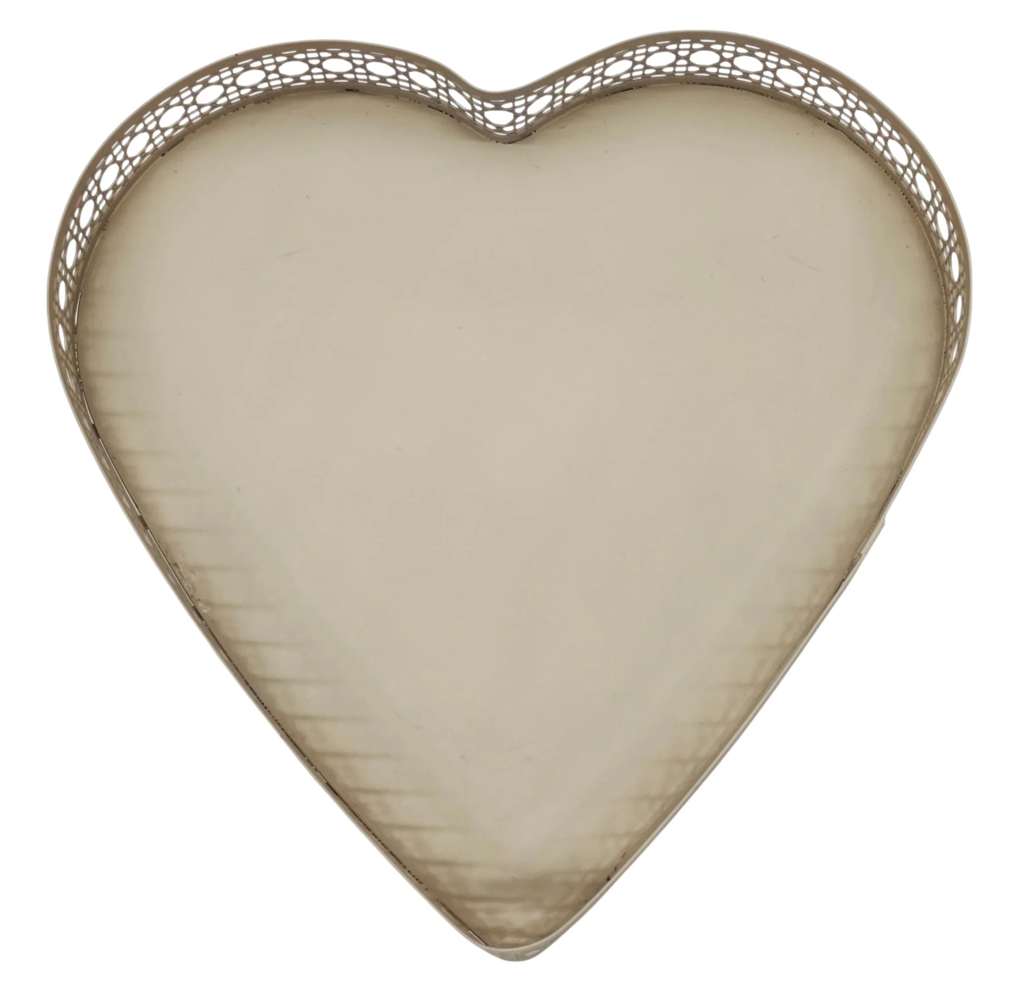 AKDC Heart Metal Candy Tray 25cm*5cm, Beige - Image 4