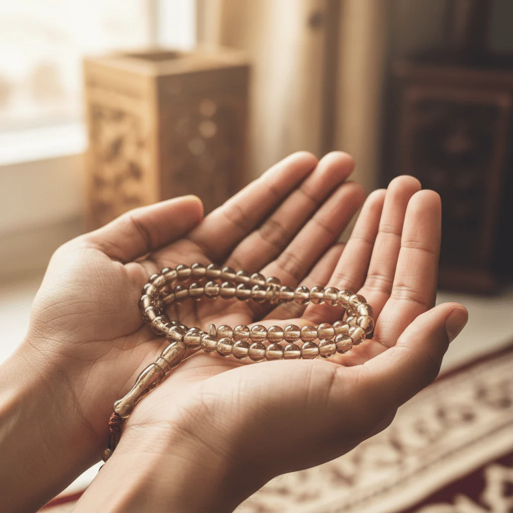AKDC Islamic Prayer Beads (Tasbih) – Small Size, Honey Color