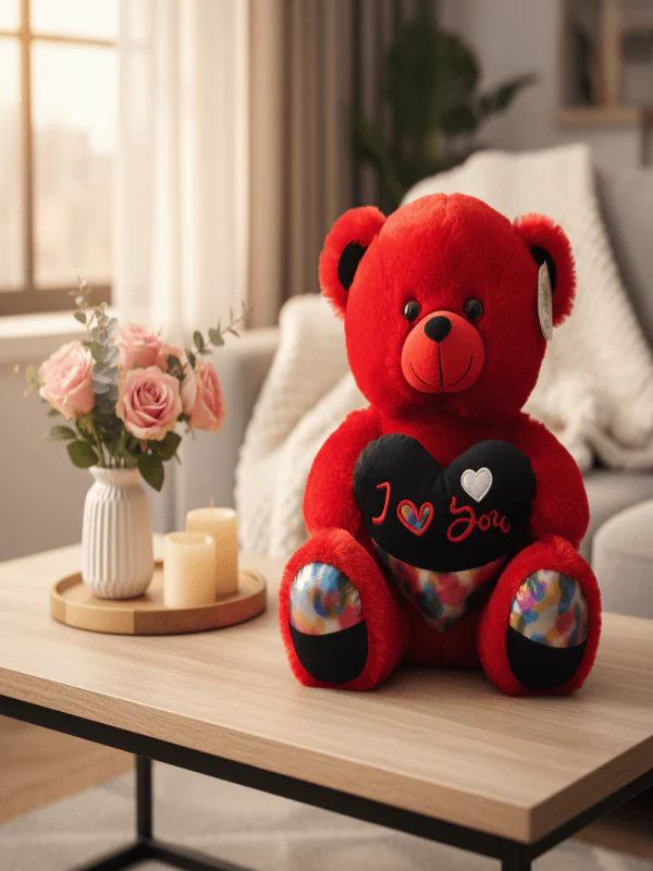 AKDC Jumbo Red Teddy Bear (40 cm) with “I Love You” Text - Image 2