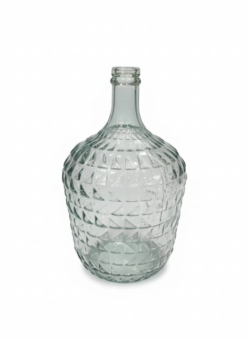 AKDC Large Transparent Glass Vase – 4 Litre Capacity Floral Display Container