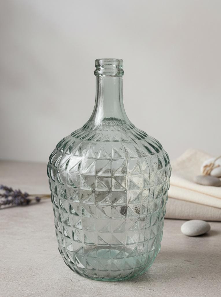AKDC Large Transparent Glass Vase – 4 Litre Capacity Floral Display Container - Image 2