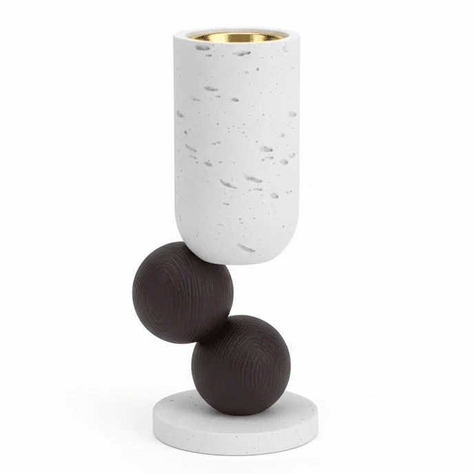 AKDC Large White Ceramic Cylindrical Incense Burner – Decorative and Functional Aromatherapy Accessory for Home – 23 cm