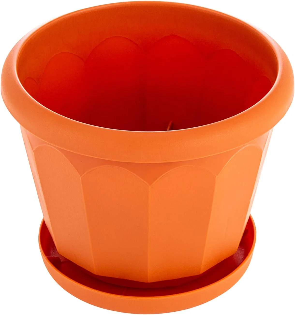 AKDC Planter W/Tray L(13CM) xW(10cm) xH(10cm) Clay Color - Image 3