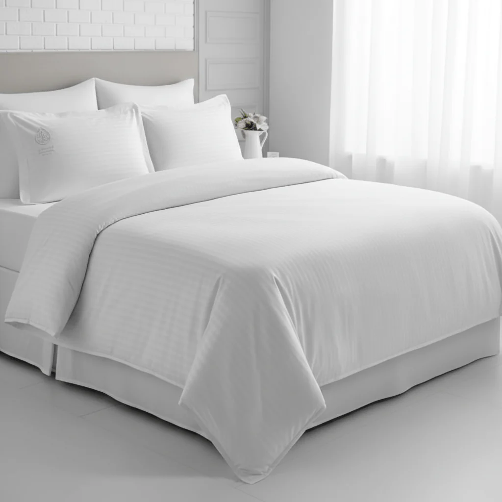 AKDC Luxury 6-Piece White Cotton Comforter Set for King Size Bed – 240×260 cm Comforter, Deep Pocket Fitted Sheet & Pillow Shams - Image 2