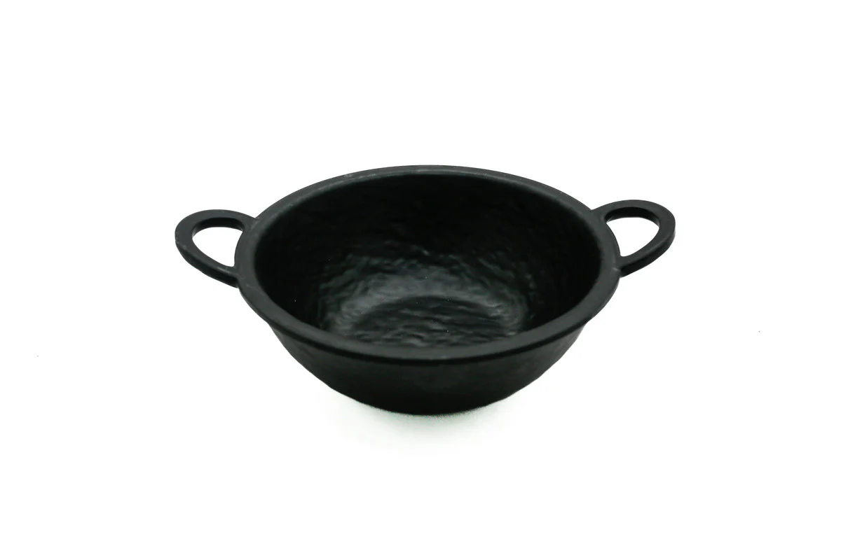 AKDC-Melamine Deep Kadai 8 Inch Blk Mat Hw01425 Hb17018