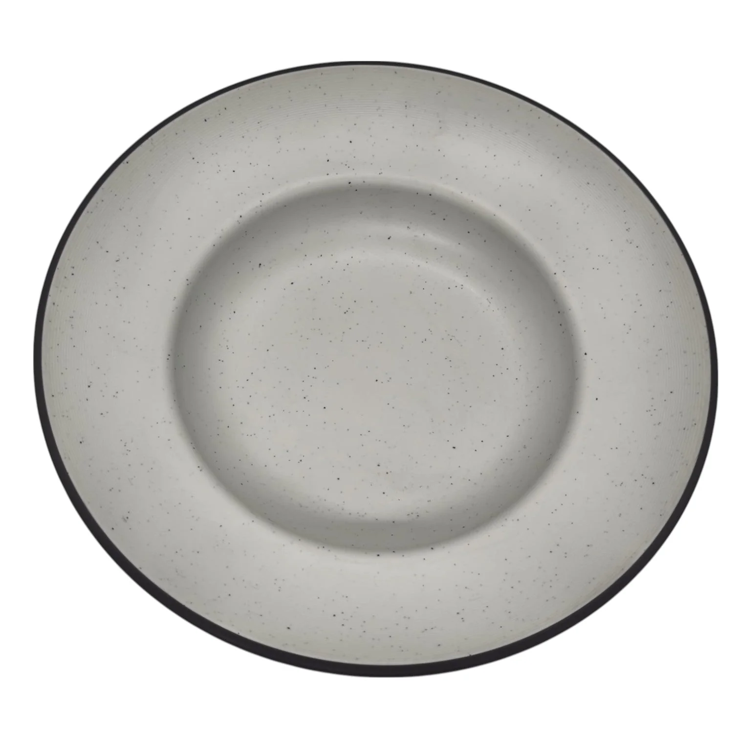 AKDC Melamine Deep Plate Durable-27cmXcm-Brown&White