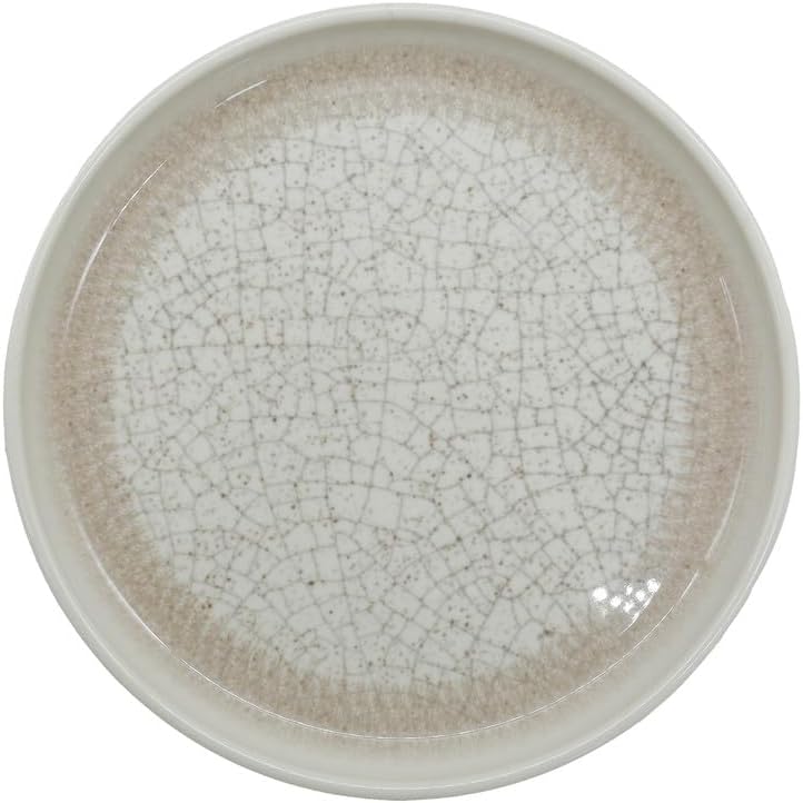 AKDC Melamine Round Dinner Plate-26CM-Offwhite&Brown