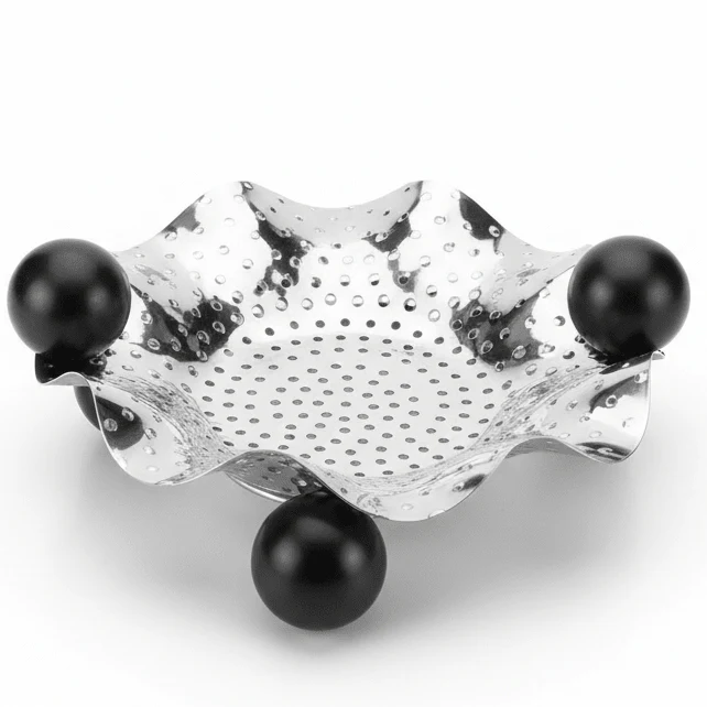 AKDC metal ball footed candy bowl decorative serving bowl elegant table display dish 15cm