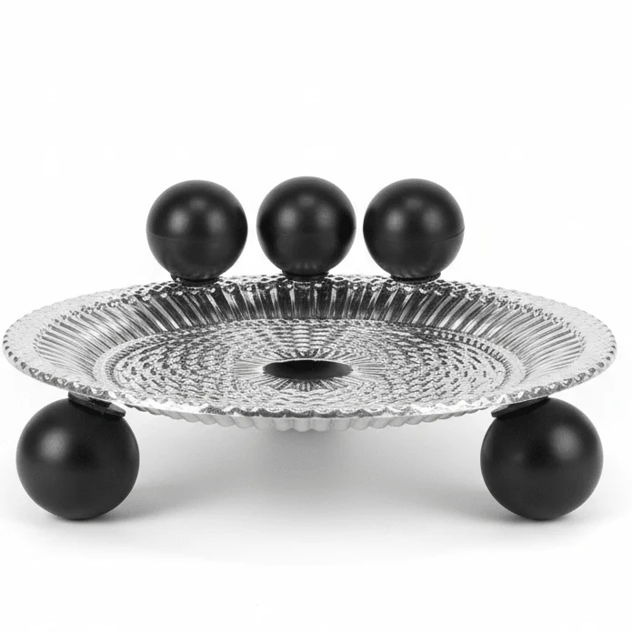 AKDC metal ball footed candy tray decorative serving tray luxury table display platter 15cm