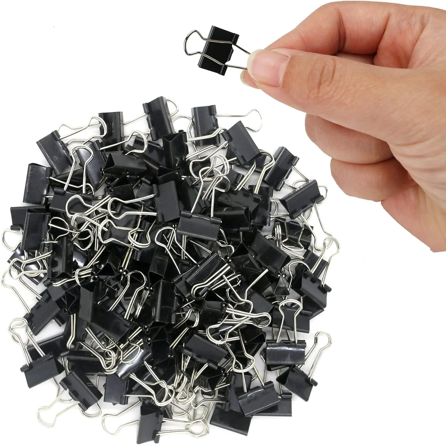 AKDC Metal Binder Clips High Quality Steel Strong Clamping Force 19mm Set Of 40pcs