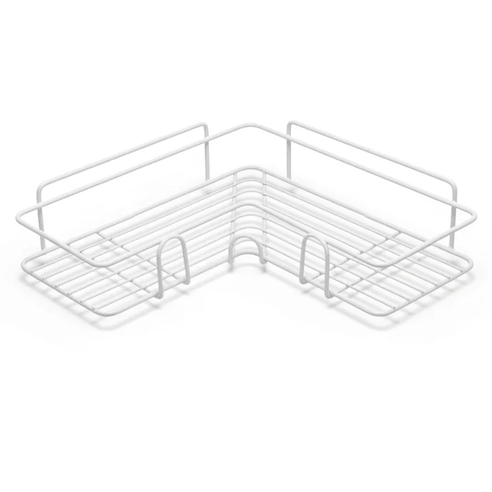 AKDC Metal Corner Shelf 26cm*26cm*4.5cm, White