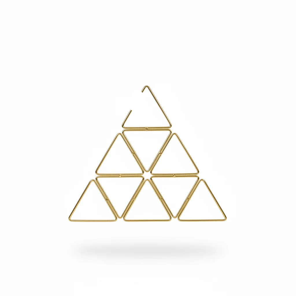 AKDC Metal Hanger 32cm, Triangle Shape, Gold