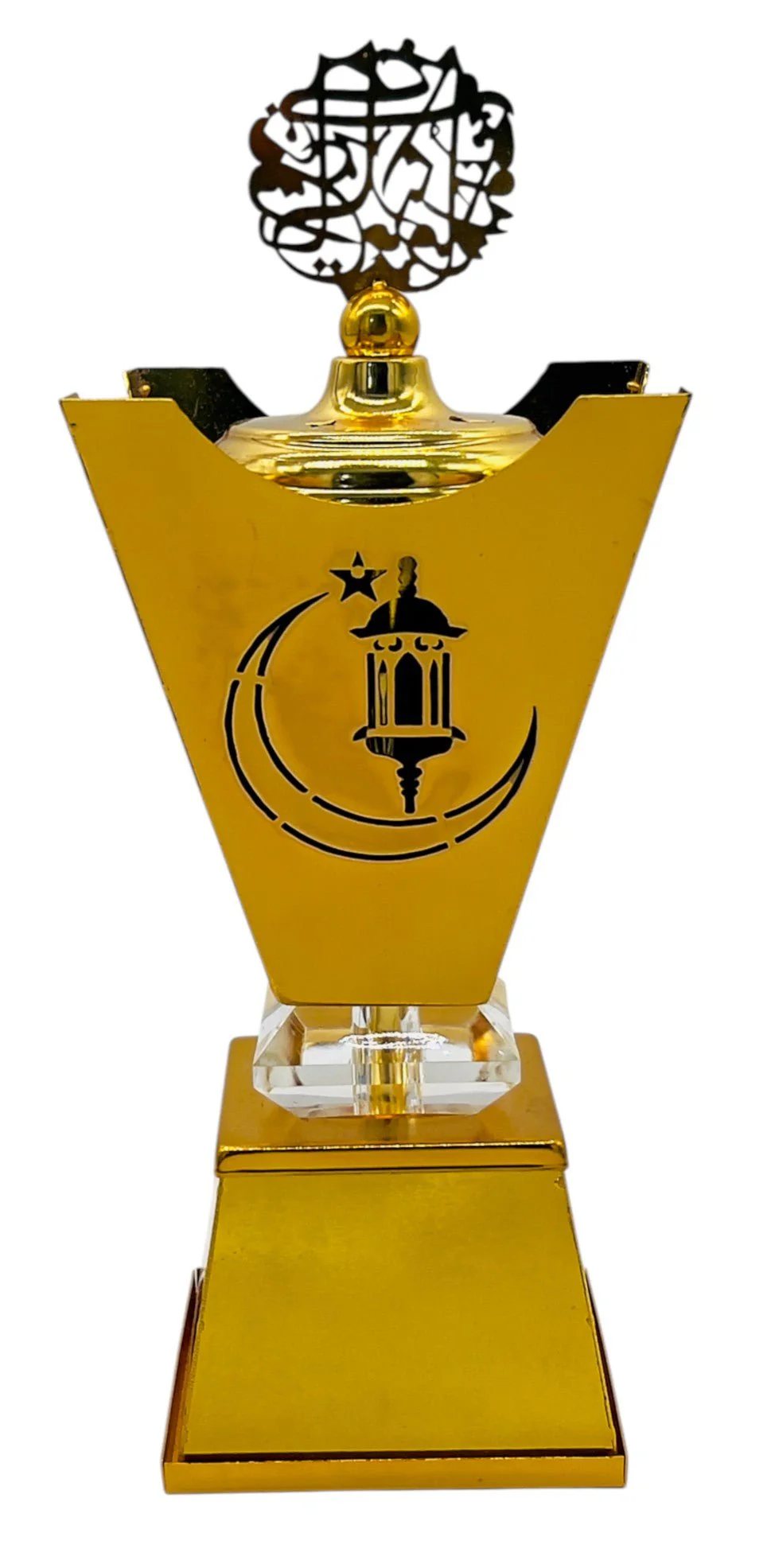 AKDC Metal Incense Burner 25cm*10cm, Gold- NF34958P