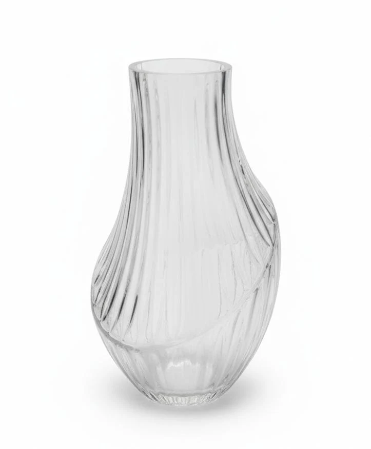 AKDC Mini Transparent Glass Vase – 16 cm Small Tabletop Flower Holder