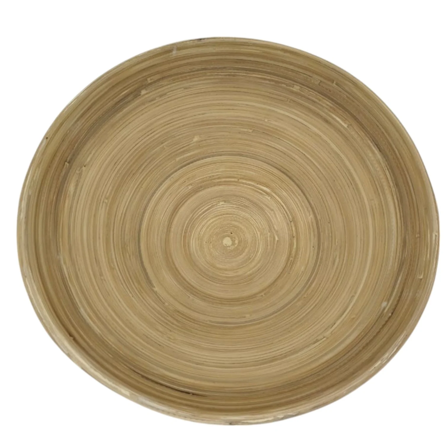 AKDC Modern Bamboo Round Serving Bowl-30cmX10cm-LightGreen&Bamboo - Image 3