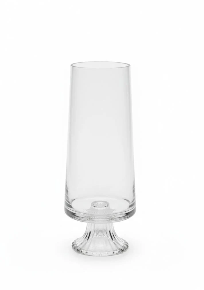 AKDC Modern Transparent Glass Vase – 34 cm Interior Decoration Piece