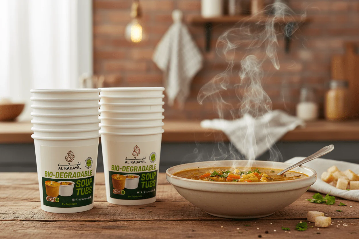 AKDC Disposable Paper Soup Tubs 16oz – 10 Piece Set - Image 2